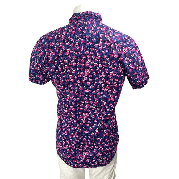 Bonobos Men's Multicolor Floral Short Sleeve Slim Fit Button Down Shirt Top Sz M - Picture 2 of 4